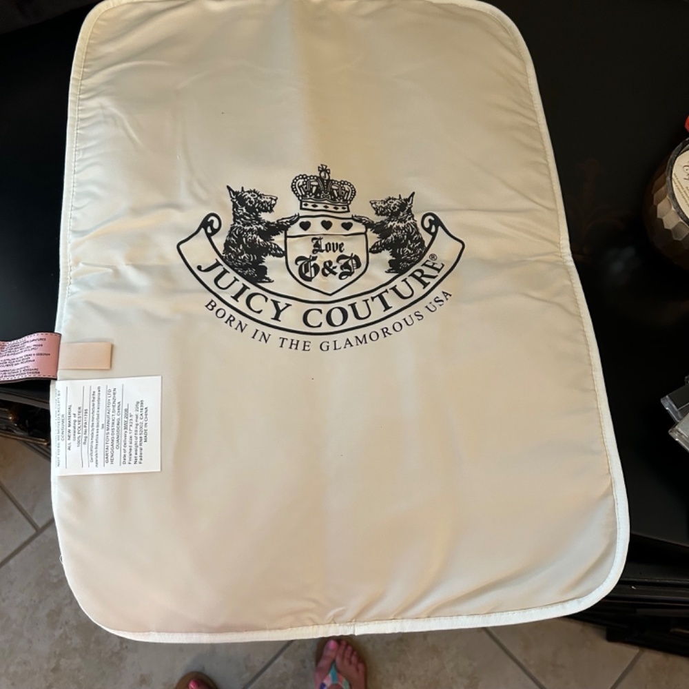 Juicy Couture Baby Brown Velour Diaper Bag Set . NWOT. Authentic & Rare - Picture 11 of 16